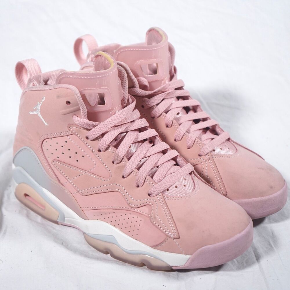 Nike Air Jordan 6 Retro Pink High Top Leather Sneakers Women's 8.5 FB9019-600